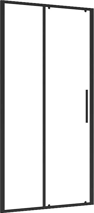 Drzwi prysznicowe przesuwne w czarnym macie w stylu industrialnym – 100 × 195 cm – TORONI