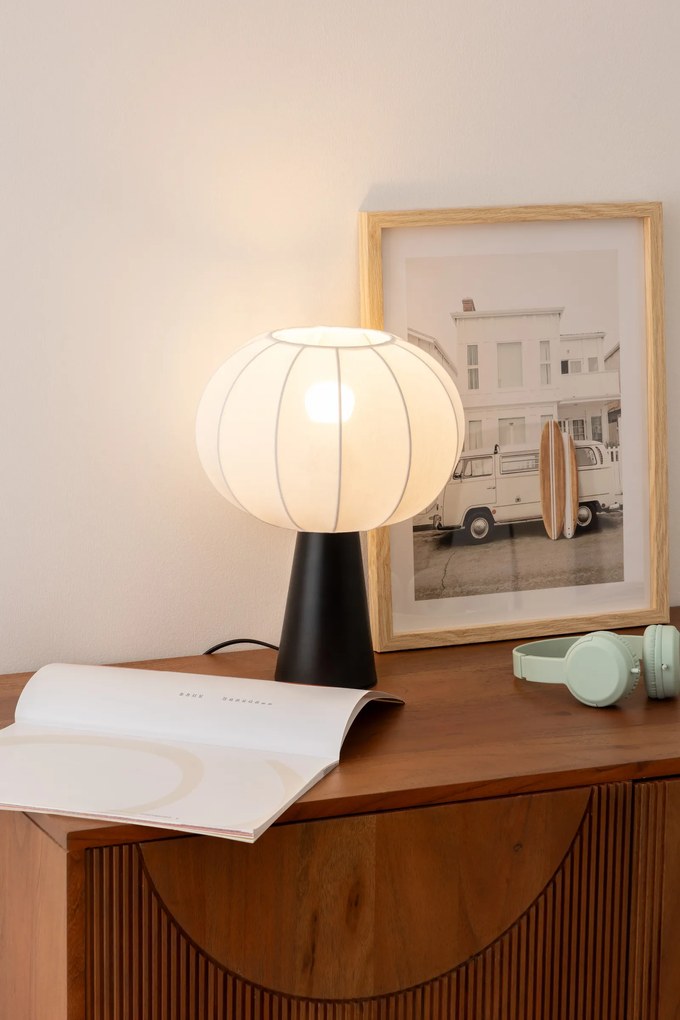 Lampka nocna TOBIE z bawełnianym abażurem, Ø 25 cm