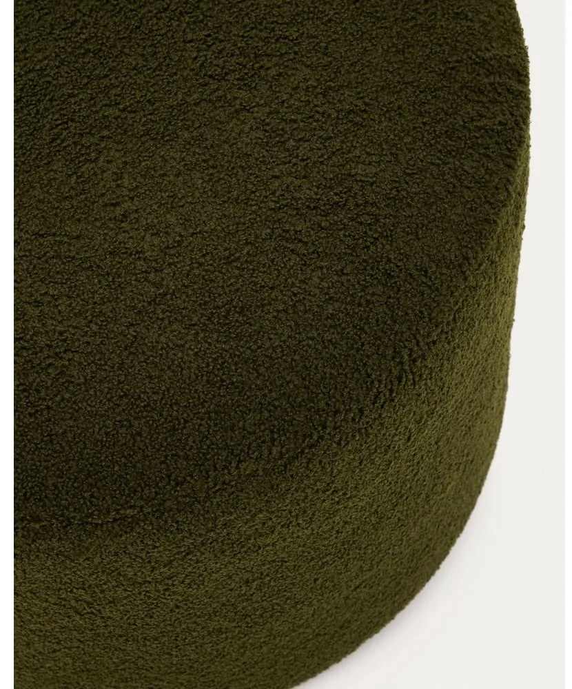 Zielony puf z materiału bouclé Kaeli – Kave Home