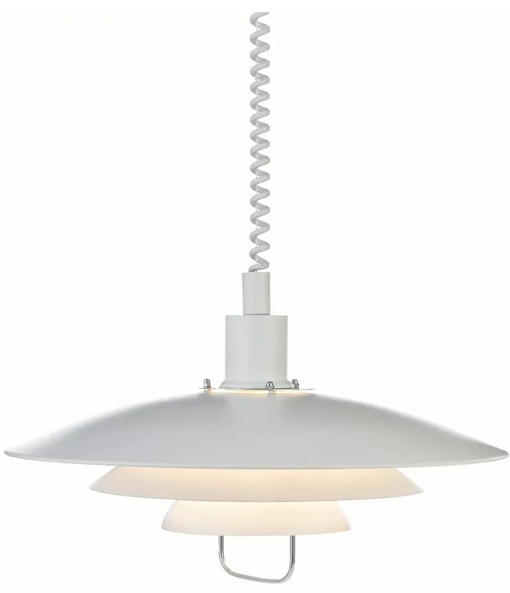 Biała lampa wisząca Markslöjd Kikrenes, ø 48 cm