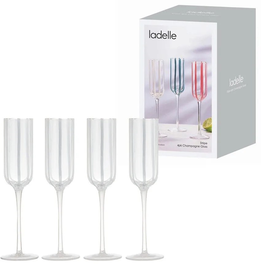 Kieliszki do szampana zestaw 4 szt. 180 ml Stripe – Ladelle