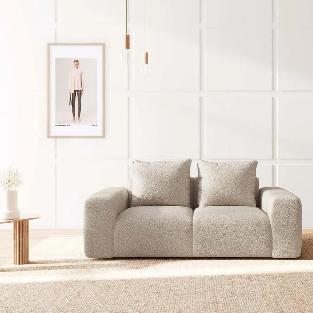 Beżowa sofa z materiału bouclé 212 cm Monce – Rodier