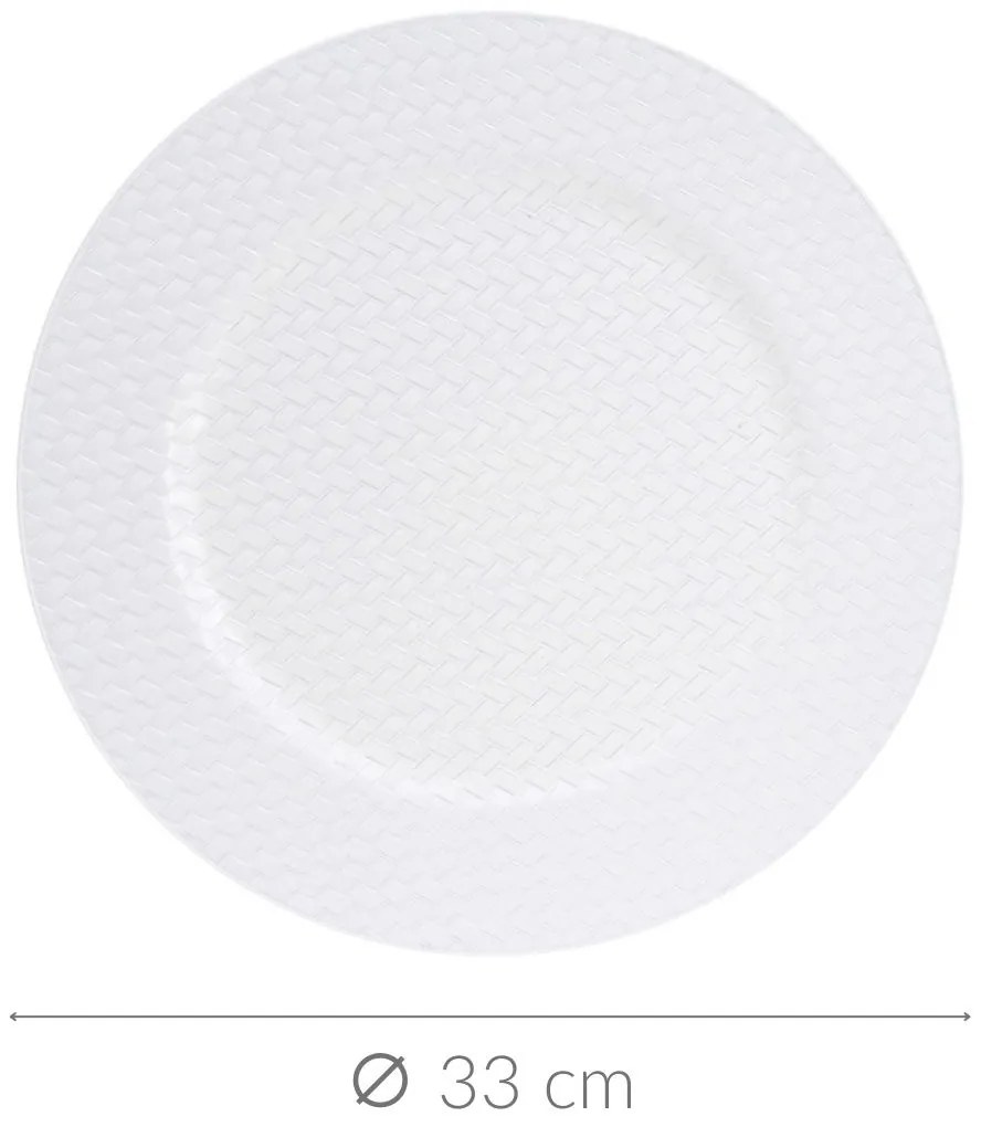 Talerz świąteczny z plecionką, Ø 33 cm