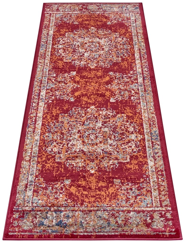 Dywan klasyczny Luxor Rozeta czerwony 80 cm x 240 cm