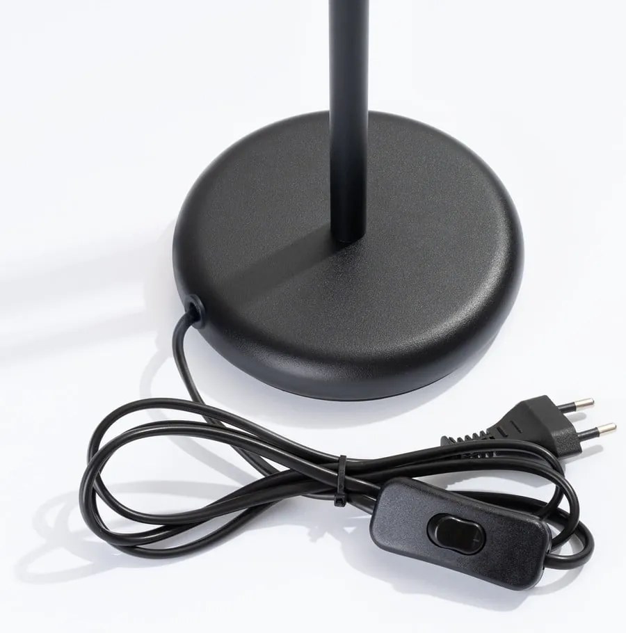 Czarna lampa stołowa (wysokość 43 cm) Fideus – Sollux
