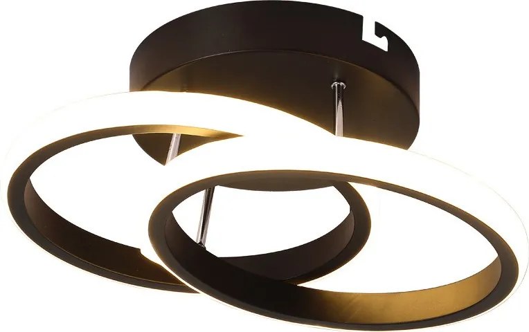 Plafon lampa LED sufitowa okrągła metalowa AT67-2SL-Czarny
