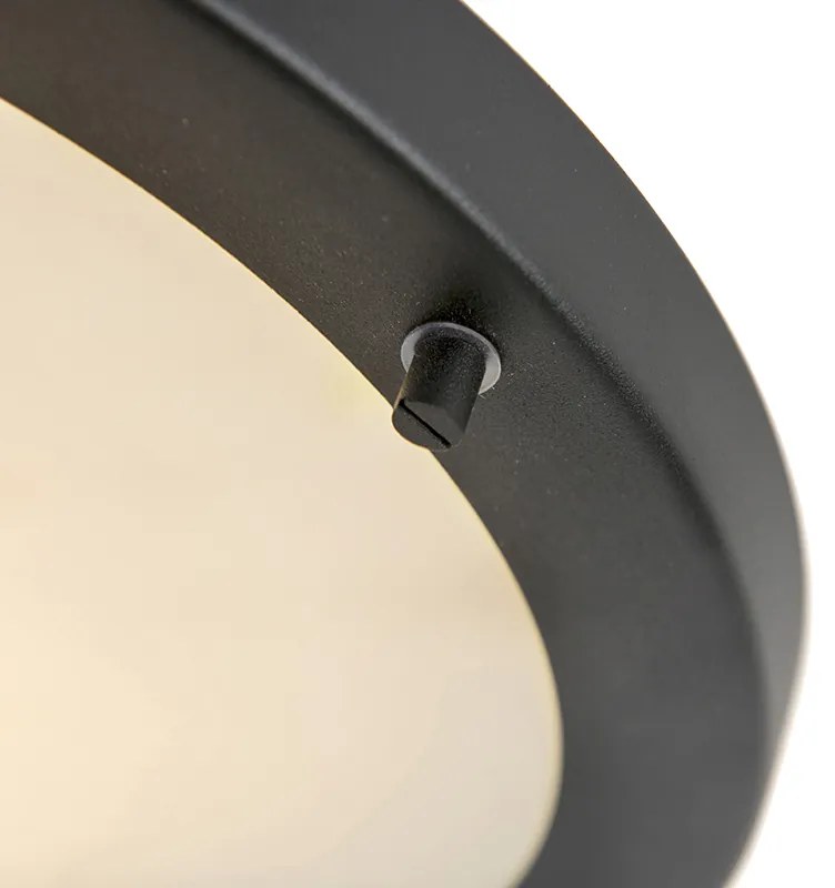 Zewnetrzna Inteligentna lampa sufitowa czarna 31 cm z WiFi A60 IP44 - Yuma Nowoczesny Oswietlenie zewnetrzne