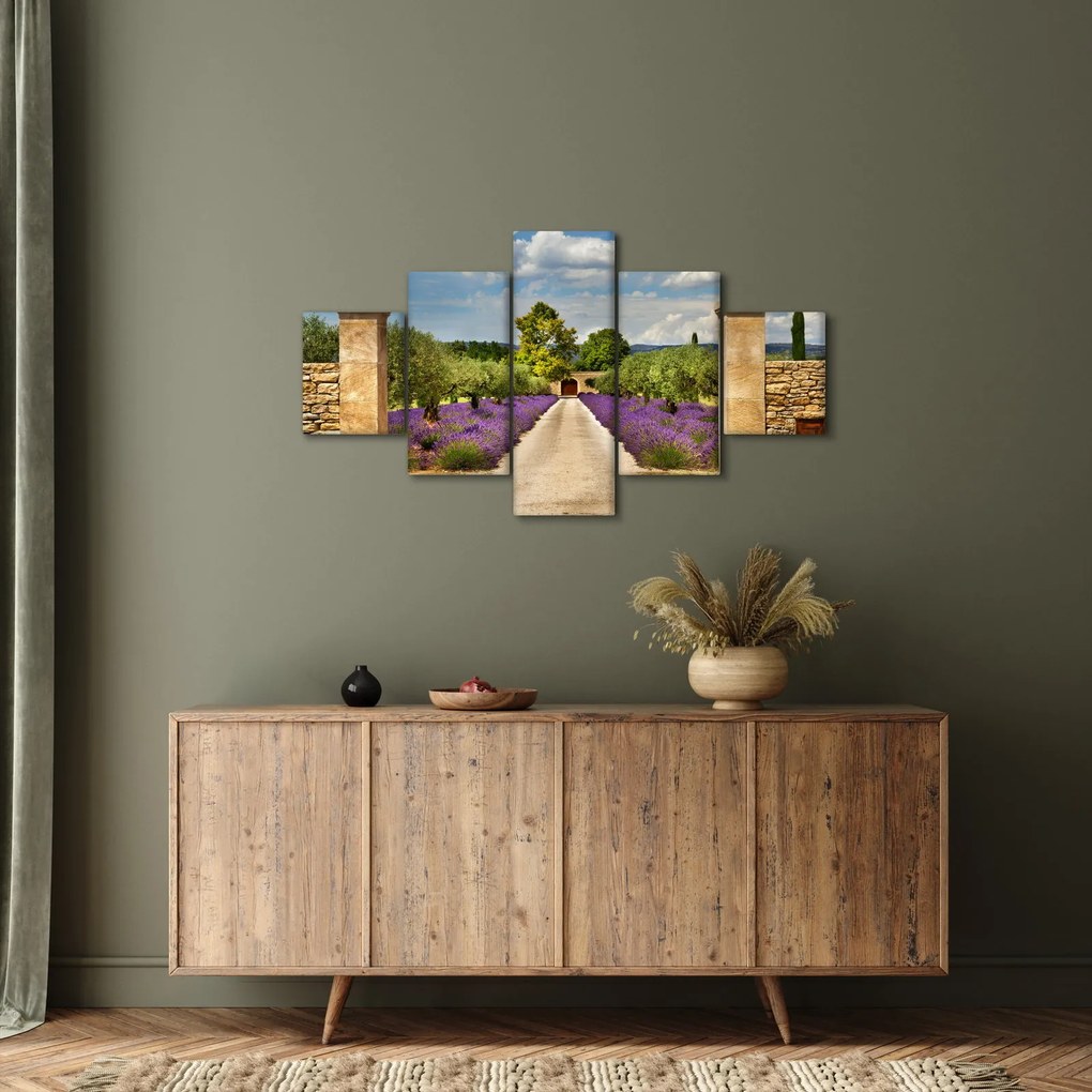Obraz - Lawendowe ścieżki (125x70 cm)