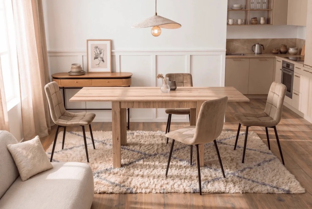 Stół rozkładany do jadalni Max 80-160 cm, kolor dąb Artisan