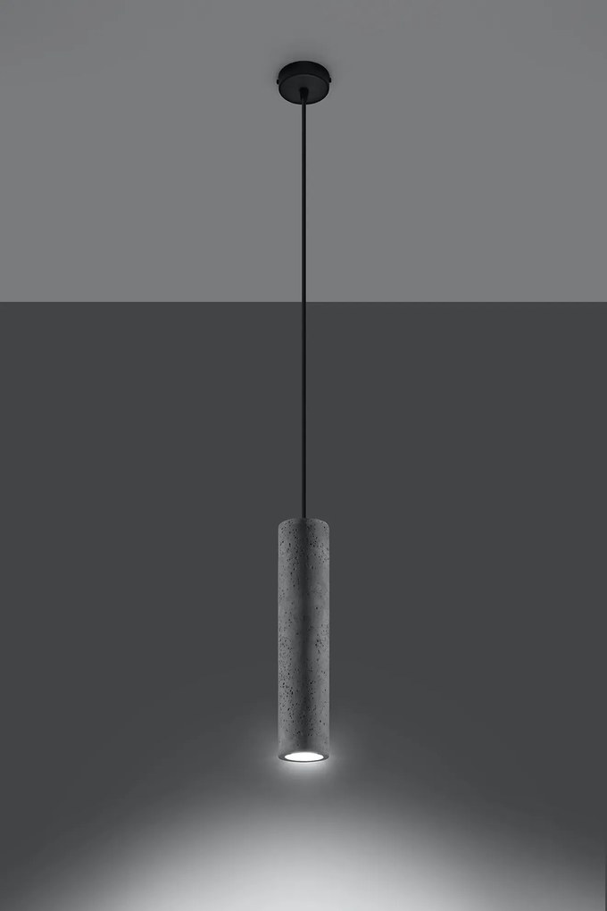 Betonowa lampa wisząca tuba - 3X EX571 N4-E47
