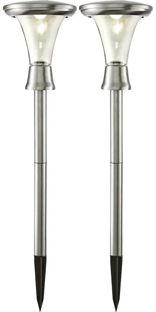 Zestaw 2 solarnych lamp ogrodowych LED Star Trading Turin, wys. 47 cm