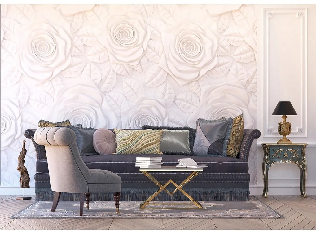 Fototapeta XXL Wall of roses 360 x 254 cm, 8 części