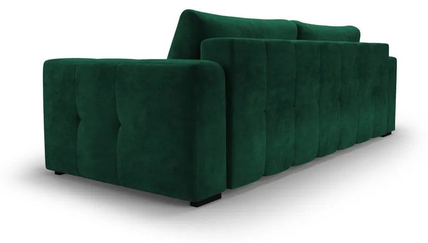 Zielona aksamitna rozkładana sofa Milo Casa Luca