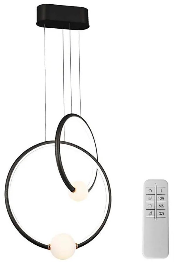 Klausen 142039 - LED ściemnialny żyrandol LIV LED/50W/230V czarny + DO