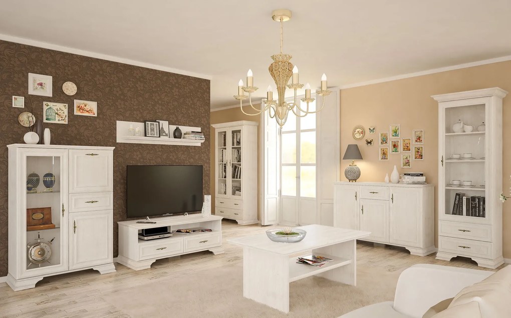 Regał klasyczny wysoki na książki sosna anderson A9-F01