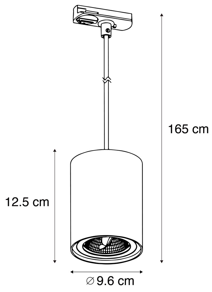 Nowoczesna lampa wisząca beżowa z białym do systemu szynowego 1-fazowego GU10 70mm - Iconic Holt Nowoczesny Oswietlenie wewnetrzne