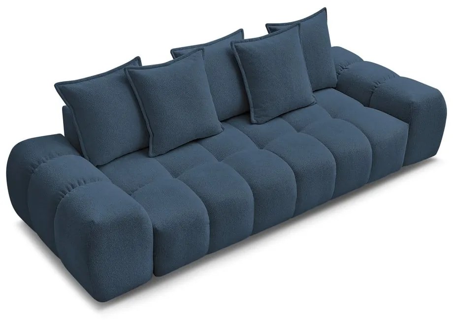 Ciemnoniebieska sofa z tkaniny szenilowej 278 cm Everest – Bobochic Paris