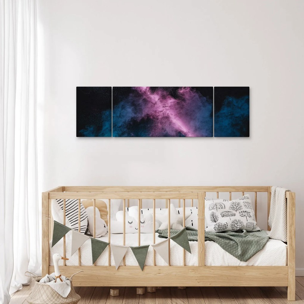 Obraz - Różowo - niebieski dym (170x50 cm)