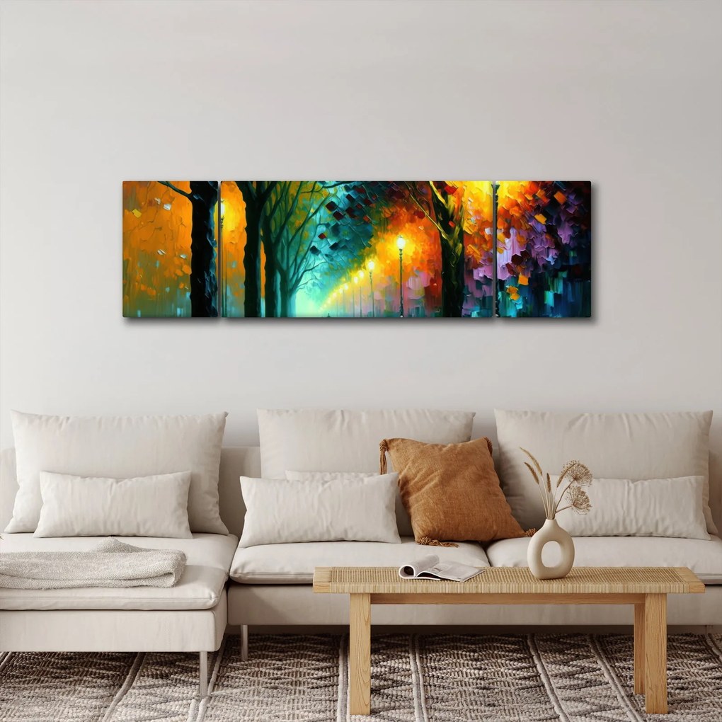 Obraz - Nocny spacer (170x50 cm)