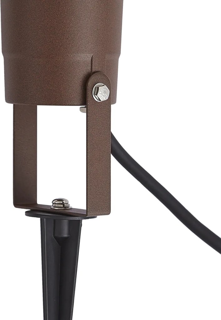 Nowoczesny reflektor ogrodowy rdzawobrązowy z kablem i wtyczką 204 cm IP65 - Basic