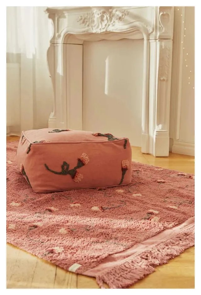 Różowy dziecięcy worek do siedzenia English Garden – Lorena Canals