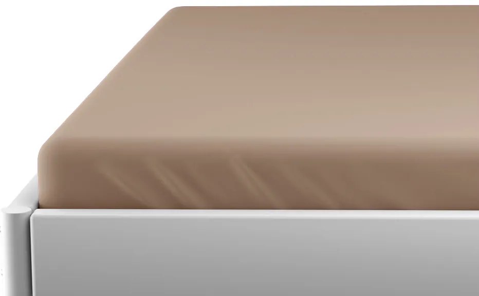 PrzytulneMieszkanie.pl Prześcieradło jersey do dziecięcego łóżeczka EXCLUSIVE 70x140 cm jasnobrązowe