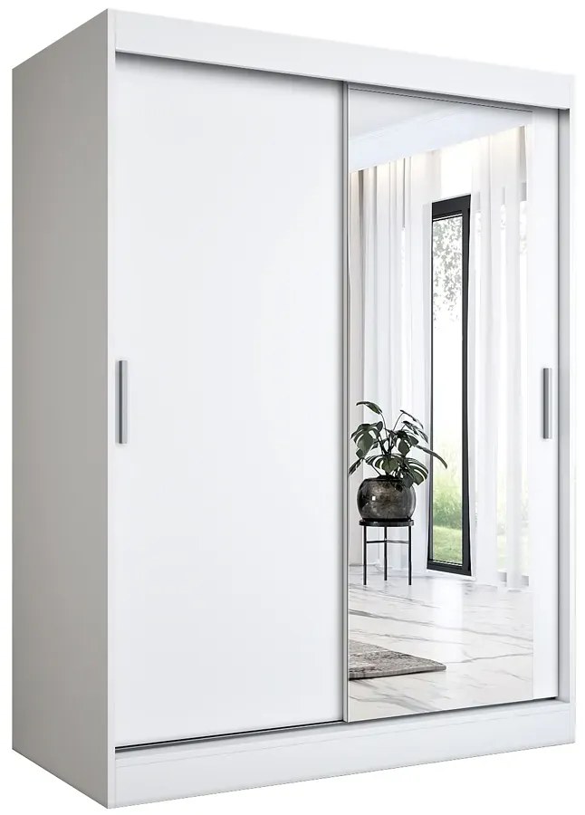 Biała szafa przesuwna 150 cm N4-S79