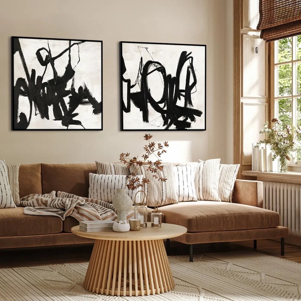 Ręcznie malowany obraz 100x100 cm Playblack 2 – Malerifabrikken