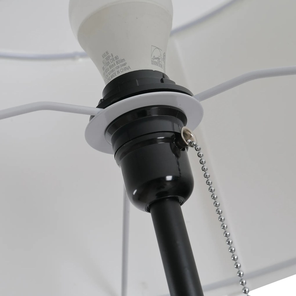 Elegancka Lampa Podłogowa HOMCOM na Statywie, Czarno-Biała