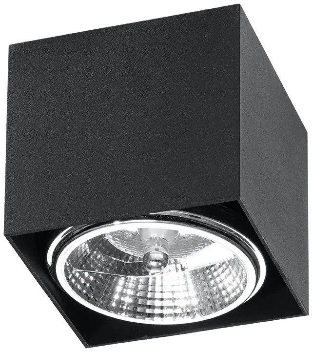 Czarny kwadratowy plafon LED kostka - 6X EX656 G9-B56