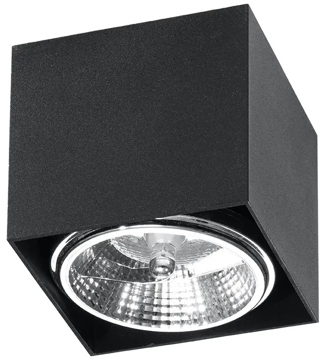 Czarny kwadratowy plafon LED kostka - EX656-Inger