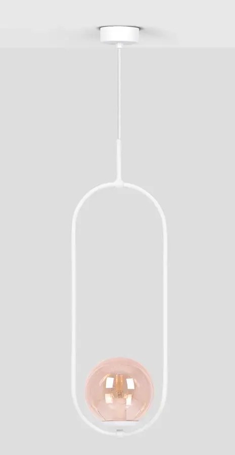 Biało bursztynowa nowoczesna lampa wisząca nad stół 13X A488 N8-M23