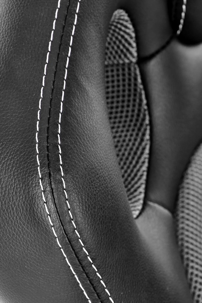 BARKLEY fotel gabinetowy czarno-popielaty, gamingowy,TILT,obrotowy,membrana