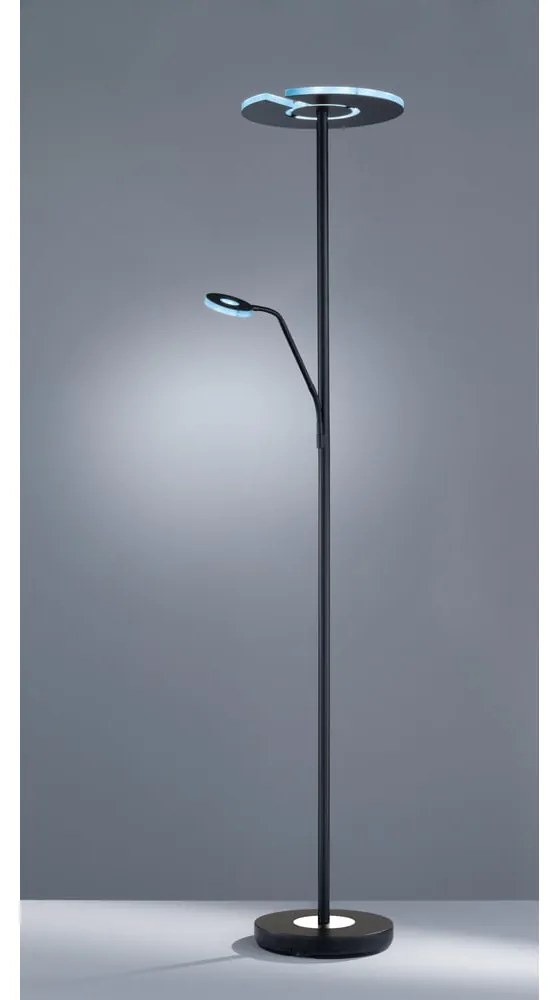 Czarna lampa stojąca LED ze ściemniaczem (wysokość 180 cm) Dent – Fischer &amp; Honsel