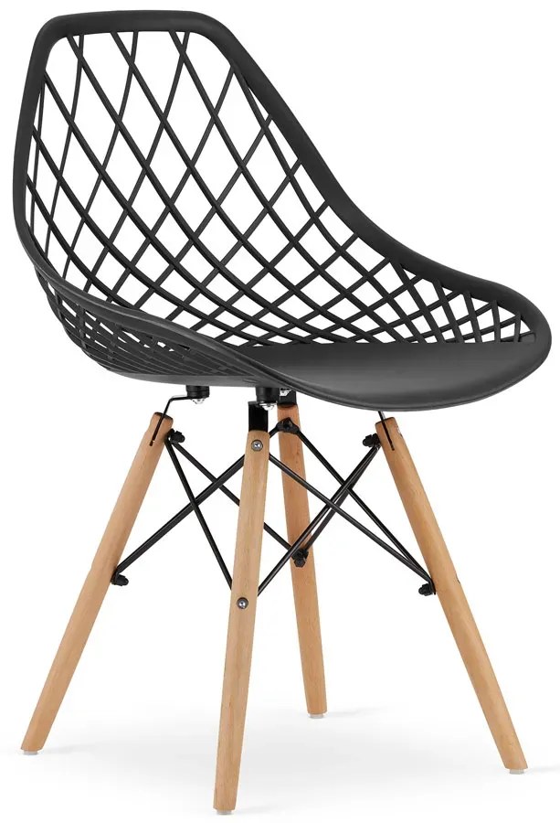 Zestaw czarnych ergonomicznych krzeseł 4 szt. - Omas 3S