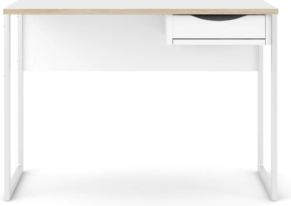 Białe biurko z szufladą Function Plus Small