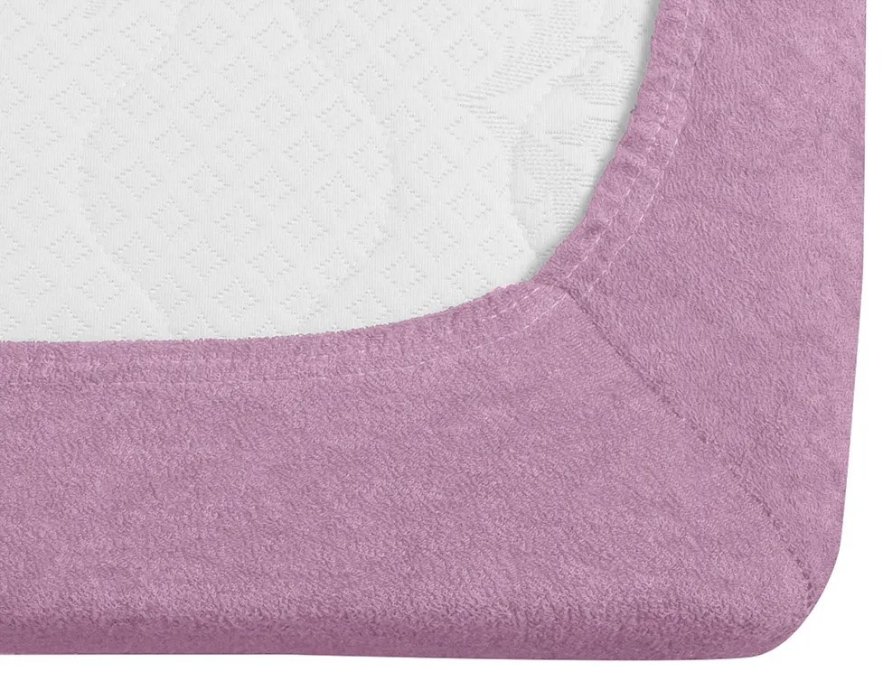 PrzytulneMieszkanie.pl Prześcieradło frotte EXCLUSIVE różowe 90 x 200 cm