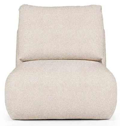 Kremowy fotel z materiału bouclé Mirel – Rodier