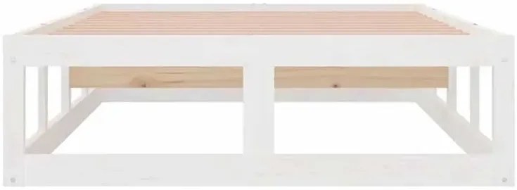 Białe pojedyncze drewniane łóżko 90x200 - Rixo 3X