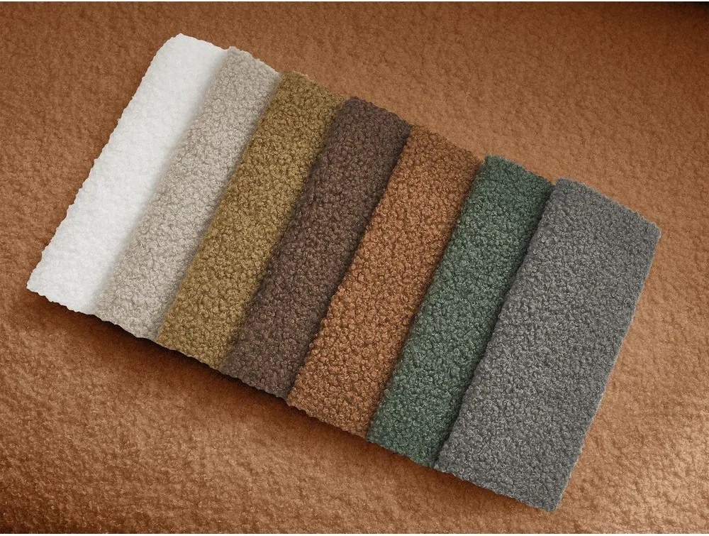 Pomarańczowa sofa z materiału bouclé 193 cm Elina – Bobochic Paris