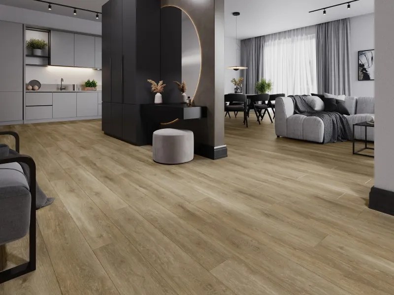 Mexen Clermont próbka paneli winylowych SPC 6,5 mm, podkład IXPE 1,5 mm, 4 V-Fuga, Dąb - F1053-S