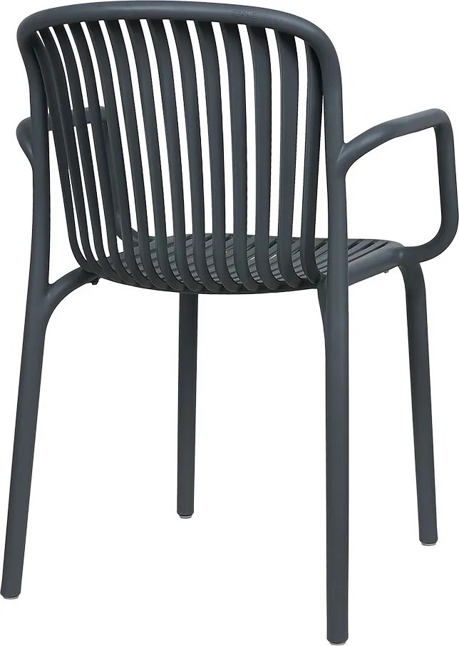 Plastikowe krzesło do ogrodu Brene, z podłokietnikami