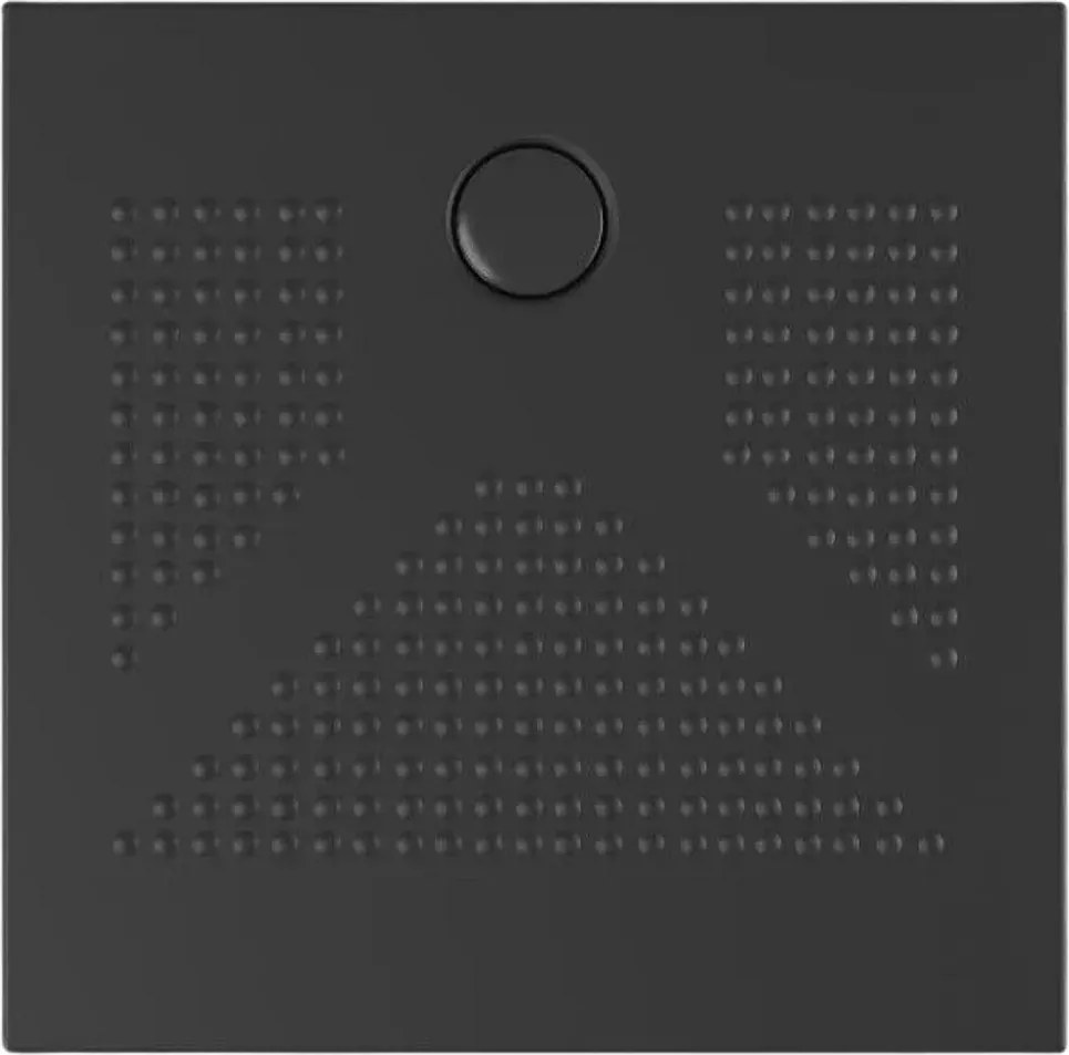 Brodzik kwadratowy "Denver" matowy czarny z cienkiej, antypoślizgowej ceramiki 80x80h cm