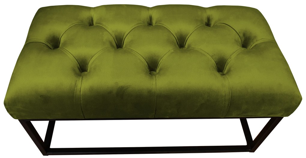 Ławka CHESTERFIELD LOFT BL75 pufa podnóżek metal