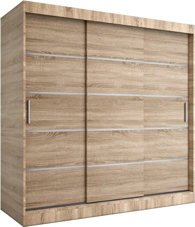 Szafa przesuwna dąb sonoma 200 cm W6-E21