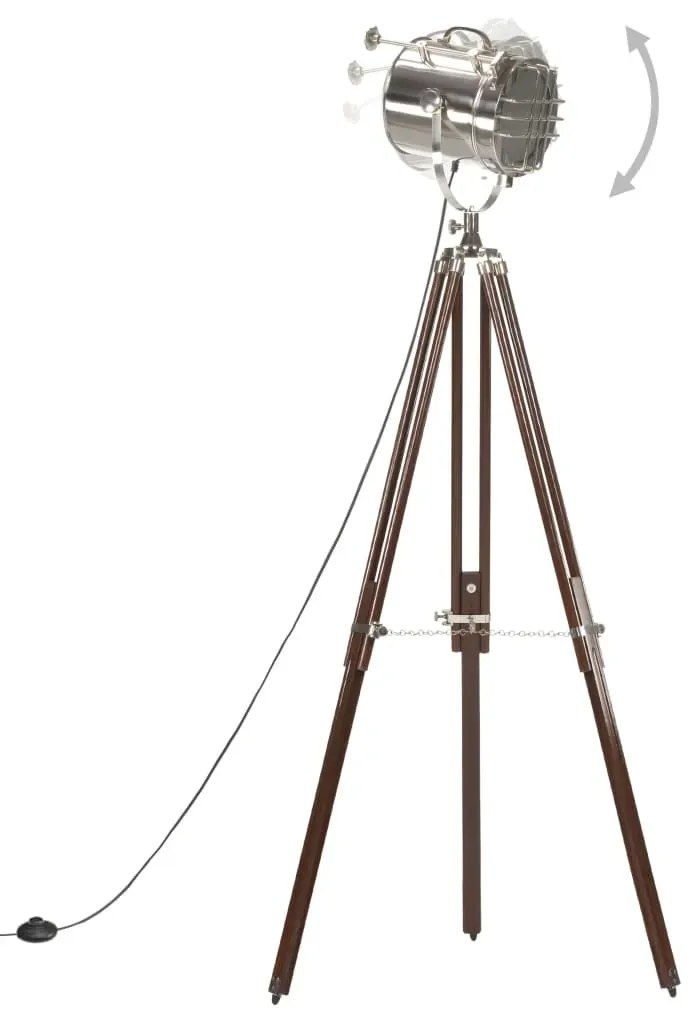 Drewniana lampa stojąca retro z regulacją wysokości - EX197 S7-C97