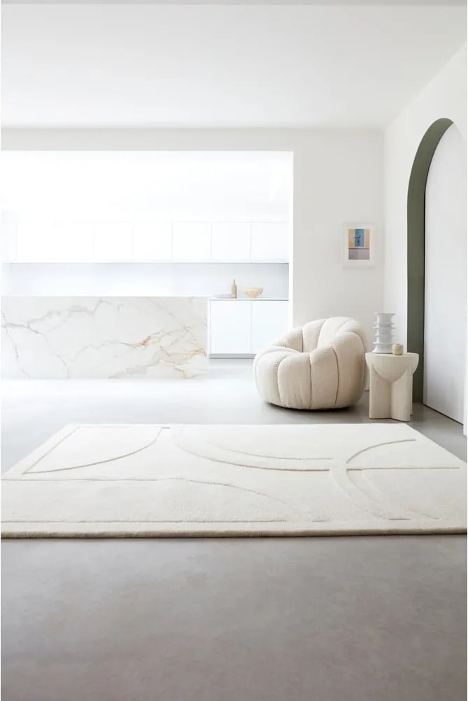 Biały dywan wełniany 120x170 cm Olsen – Asiatic Carpets