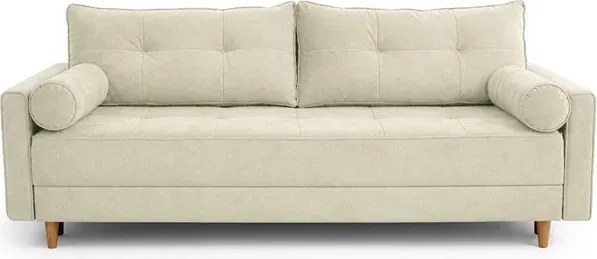 Sofa z Funkcją Spania LONAR Kremowa Nowoczesna