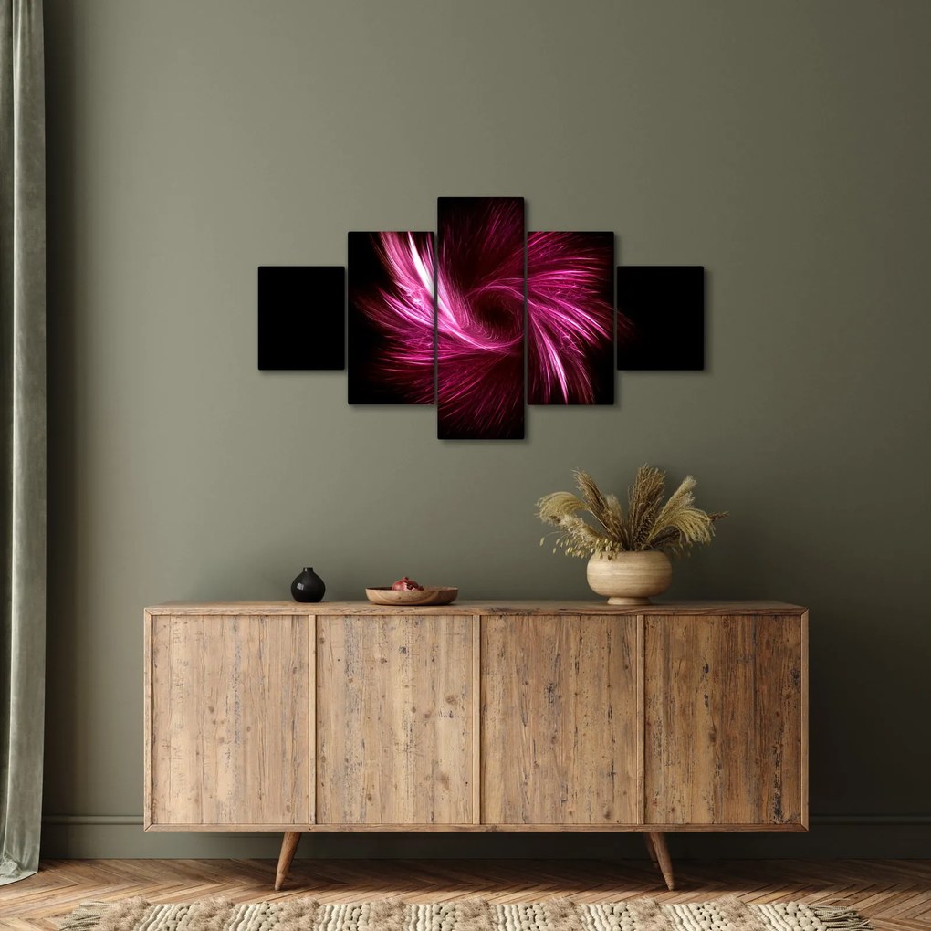 Obraz - różowa abstrakcja (125x70 cm)