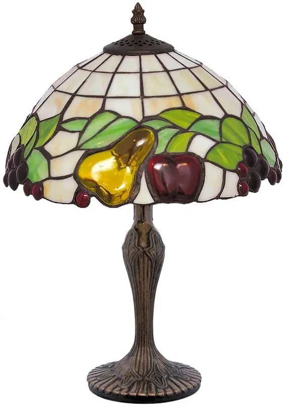 Witrażowa lampa stołowa w stylu retro - S947-Oxana